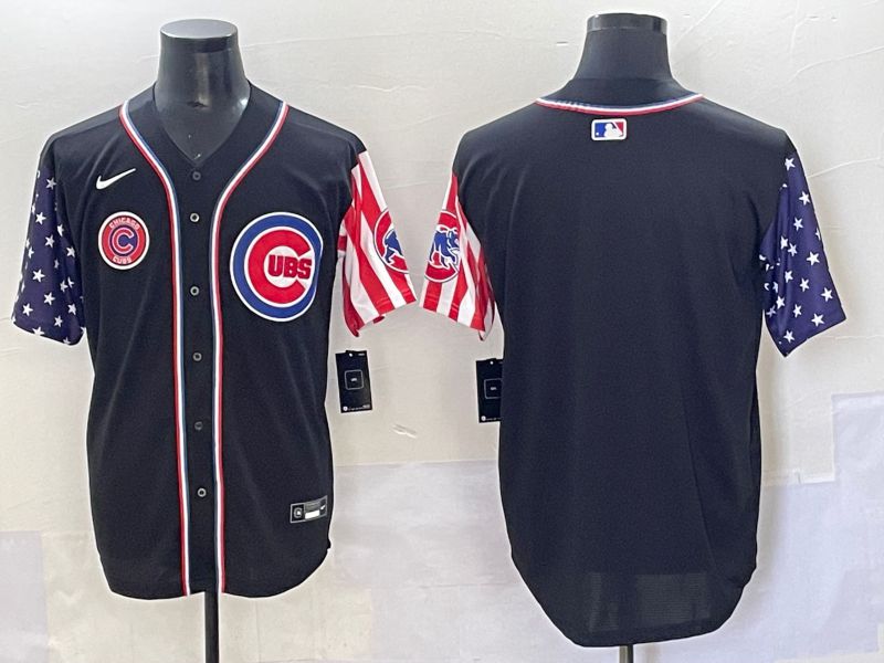 Men 2025 Chicago Cubs Blank Black a generation of national flags Joint Name Nike MLB Jersey style 3->chicago cubs->MLB Jersey